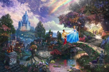 Cinderella Wishes Upon A Dream TK Disney Peinture à l'huile